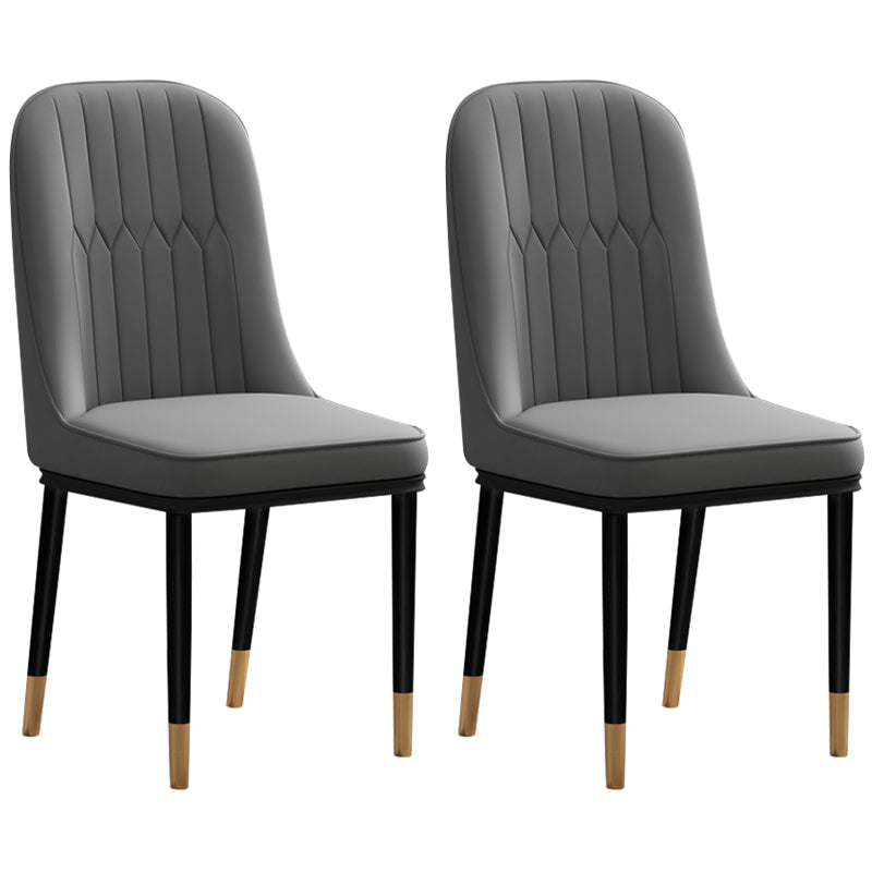 Silla de comedor de estilo escandinavo, silla acolchada con respaldo sólido de comedor de metal