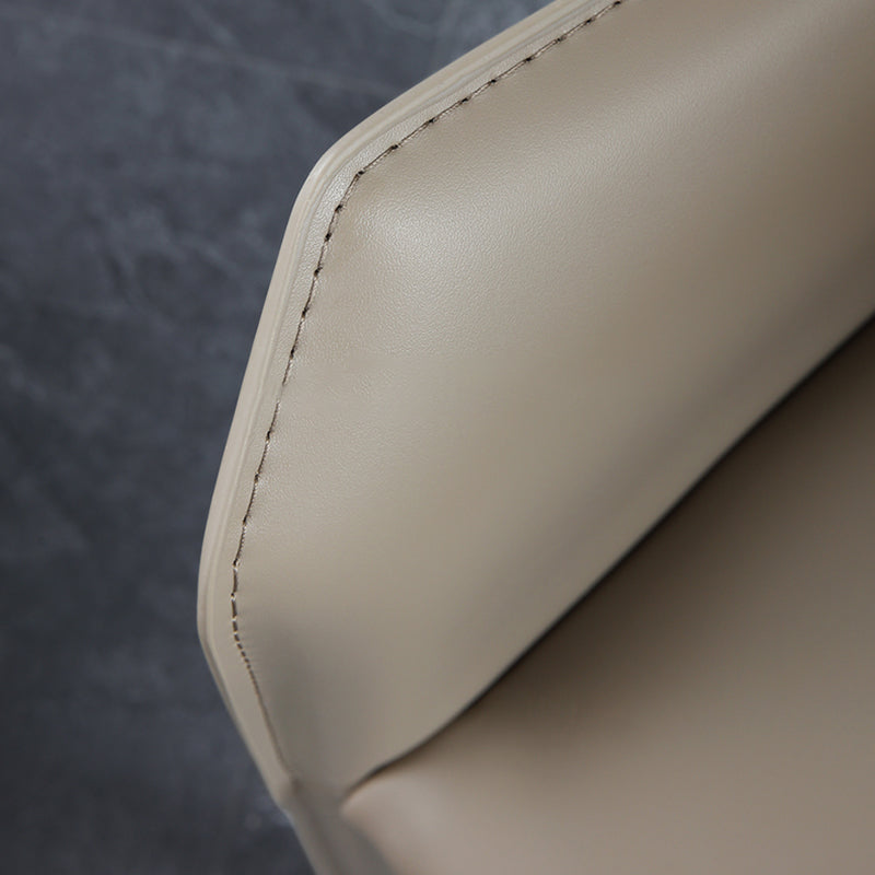 Chaises de salle à manger modernes en métal avec accoudoirs en cuir pour restaurant (Ensemble de 2)