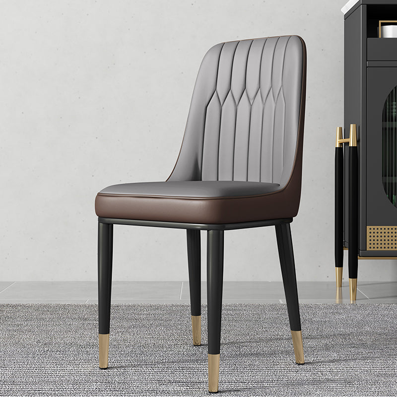 Contemporary Style Metal Dining Chairs Dining Armless Side Chair for Kitchen
