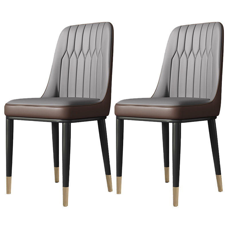 Contemporary Style Metal Dining Chairs Dining Armless Side Chair for Kitchen