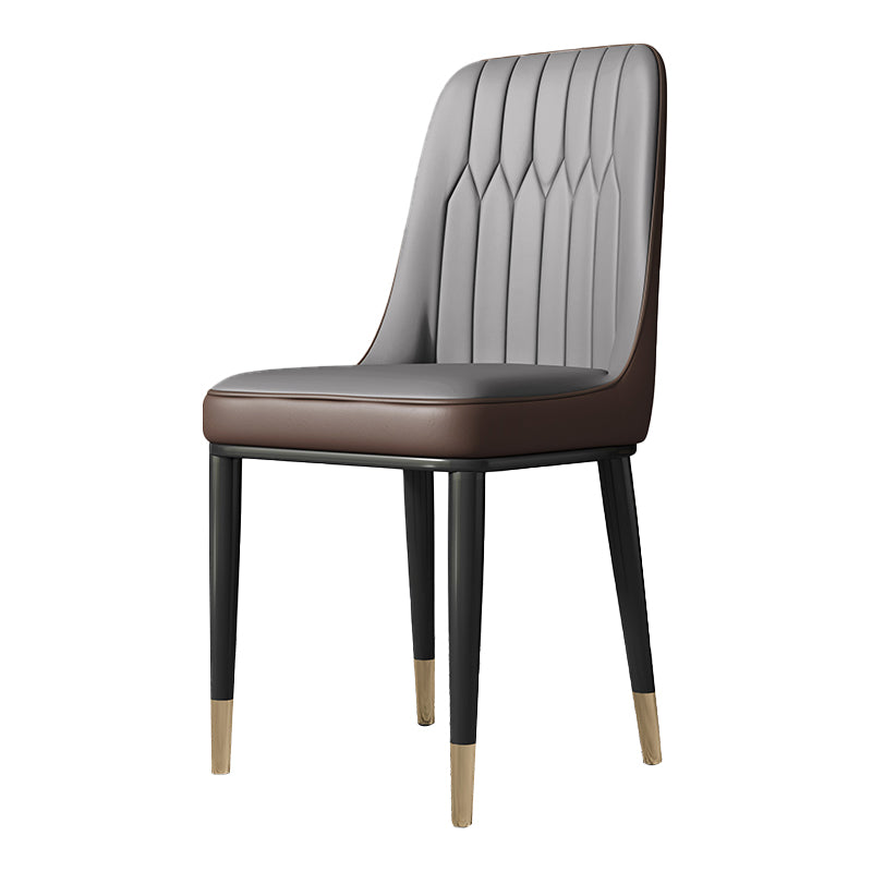 Contemporary Style Metal Dining Chairs Dining Armless Side Chair for Kitchen