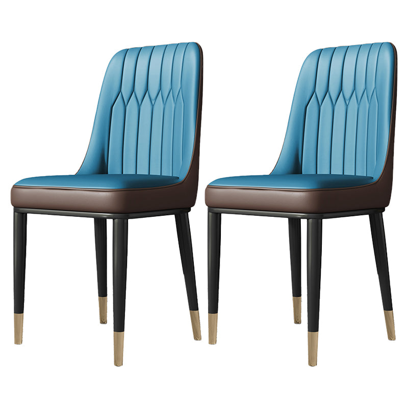 Contemporary Style Metal Dining Chairs Dining Armless Side Chair for Kitchen