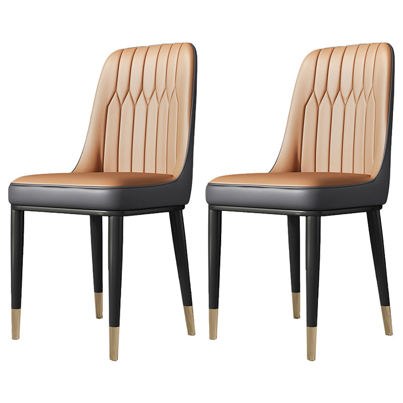 Contemporary Style Metal Dining Chairs Dining Armless Side Chair for Kitchen