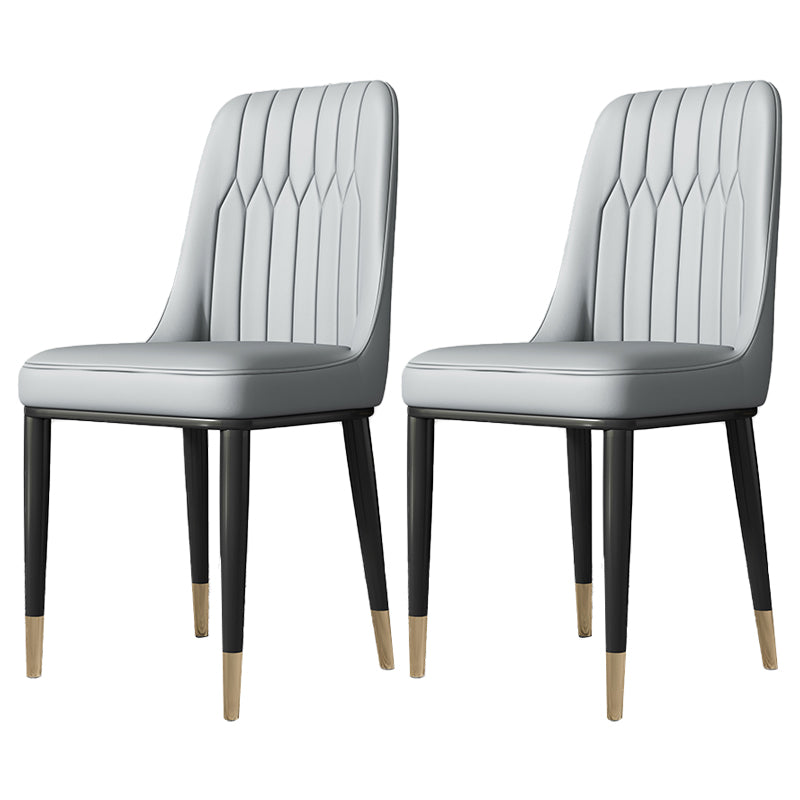 Contemporary Style Metal Dining Chairs Dining Armless Side Chair for Kitchen