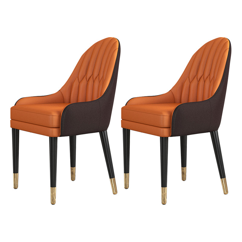 Glam Wood Dining Room Chairs Upholstered Arm Dining Chairs for Restaurant