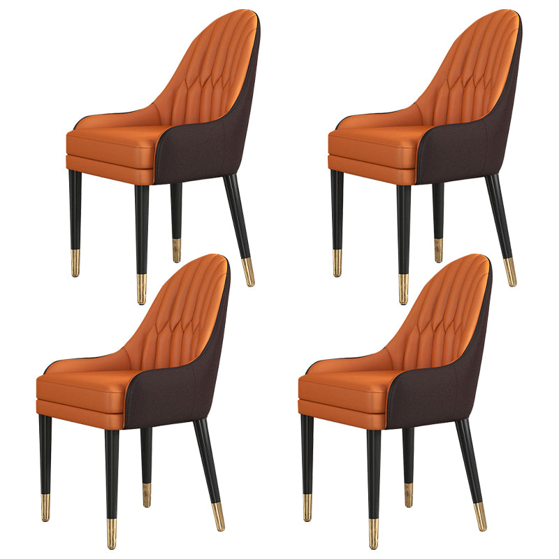 Glam Wood Dining Room Chairs Upholstered Arm Dining Chairs for Restaurant