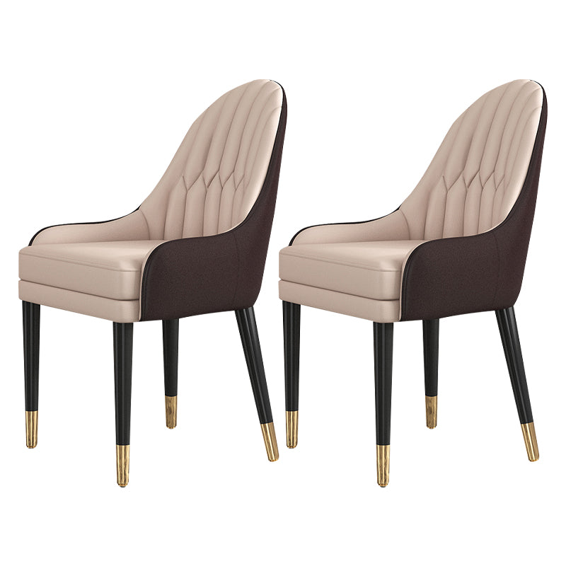 Glam Wood Dining Room Chairs Upholstered Arm Dining Chairs for Restaurant