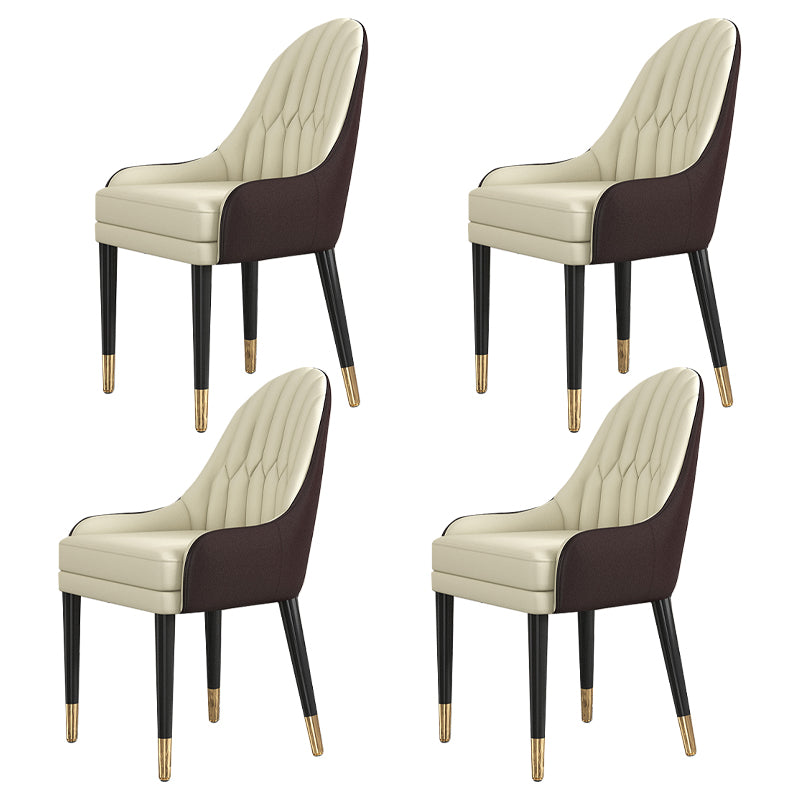 Glam Wood Dining Room Chairs Upholstered Arm Dining Chairs for Restaurant