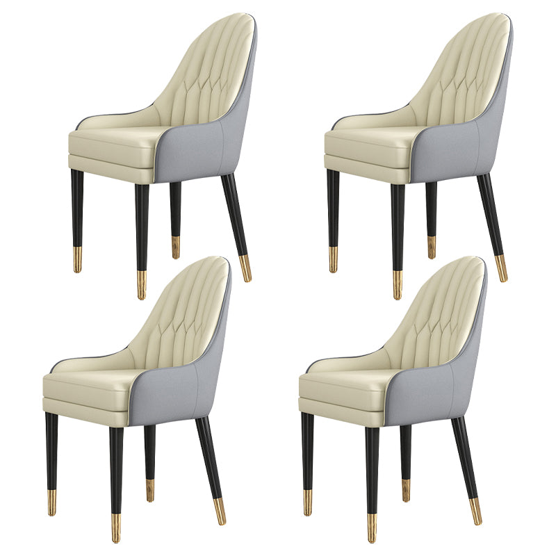 Glam Wood Dining Room Chairs Upholstered Arm Dining Chairs for Restaurant