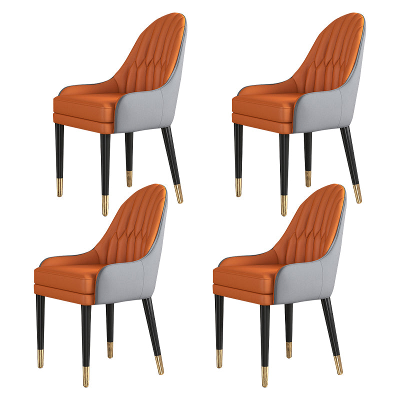 Glam Wood Dining Room Chairs Upholstered Arm Dining Chairs for Restaurant