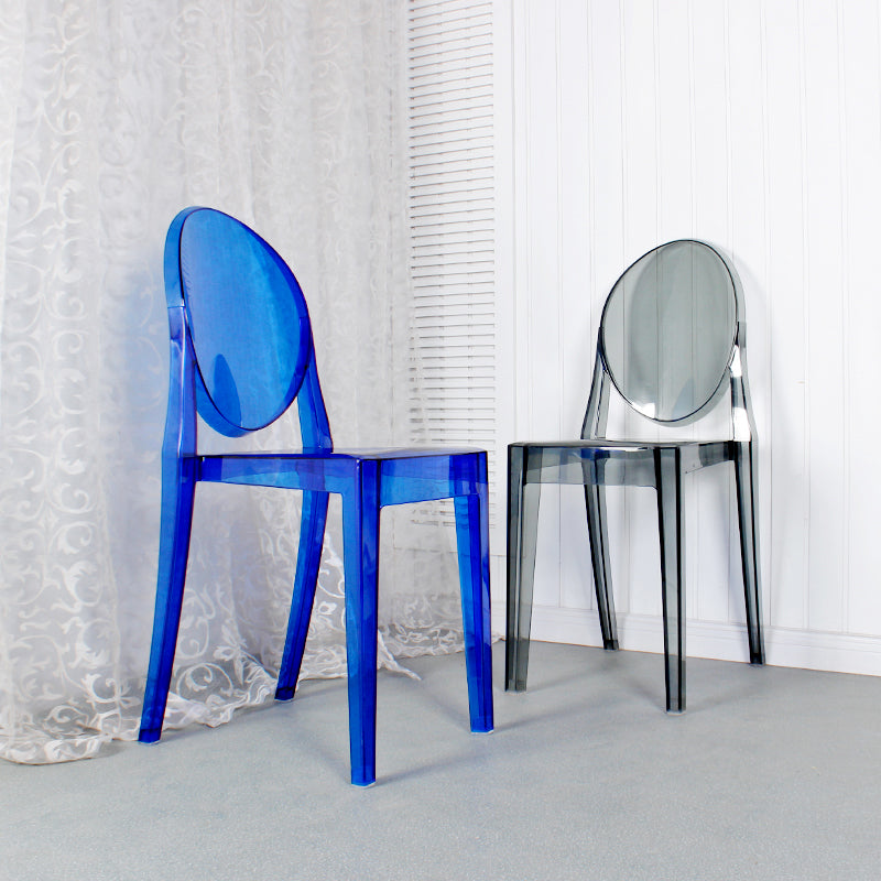 Ensemble de chaises en plastique de style scandinave, chaises de cuisine à manger et dos ouvert