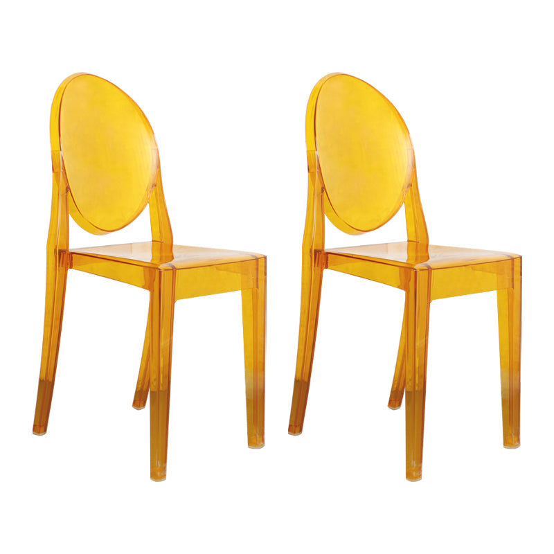 Ensemble de chaises en plastique de style scandinave, chaises de cuisine à manger et dos ouvert