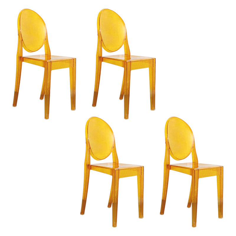 Ensemble de chaises en plastique de style scandinave, chaises de cuisine à manger et dos ouvert