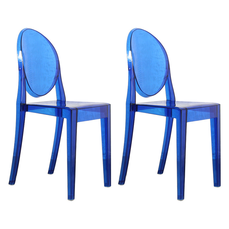 Ensemble de chaises en plastique de style scandinave, chaises de cuisine à manger et dos ouvert