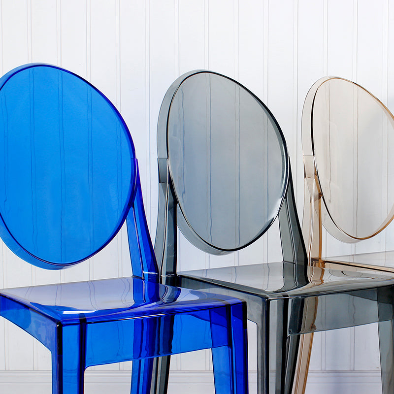 Ensemble de chaises en plastique de style scandinave, chaises de cuisine à manger et dos ouvert