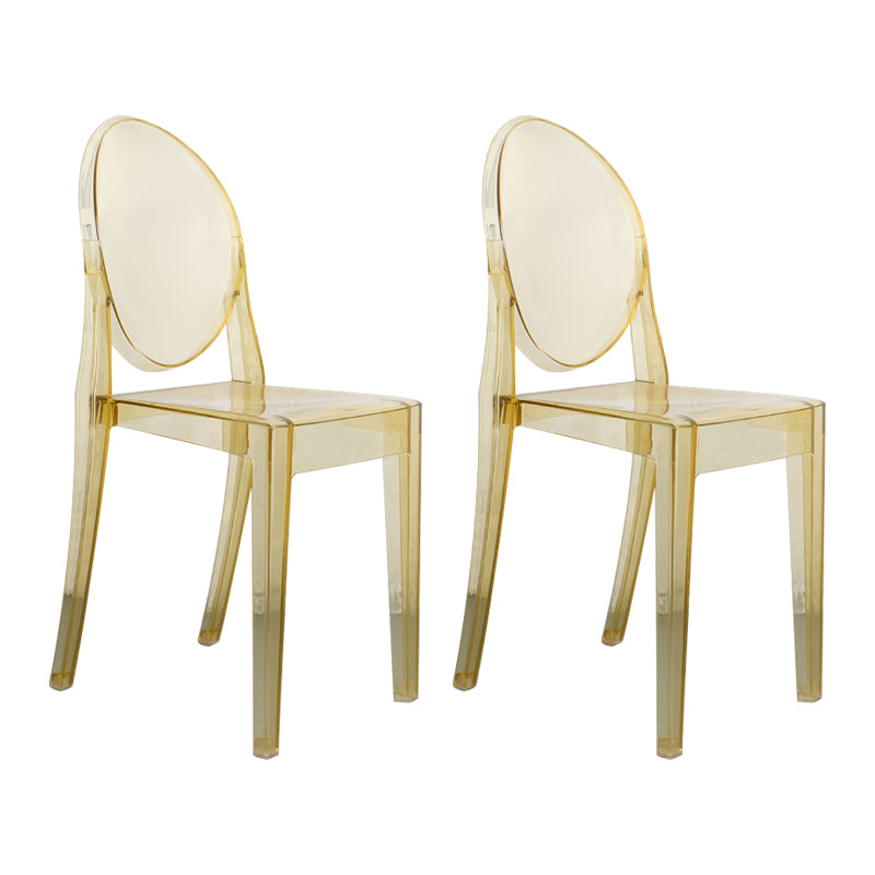 Ensemble de chaises en plastique de style scandinave, chaises de cuisine à manger et dos ouvert
