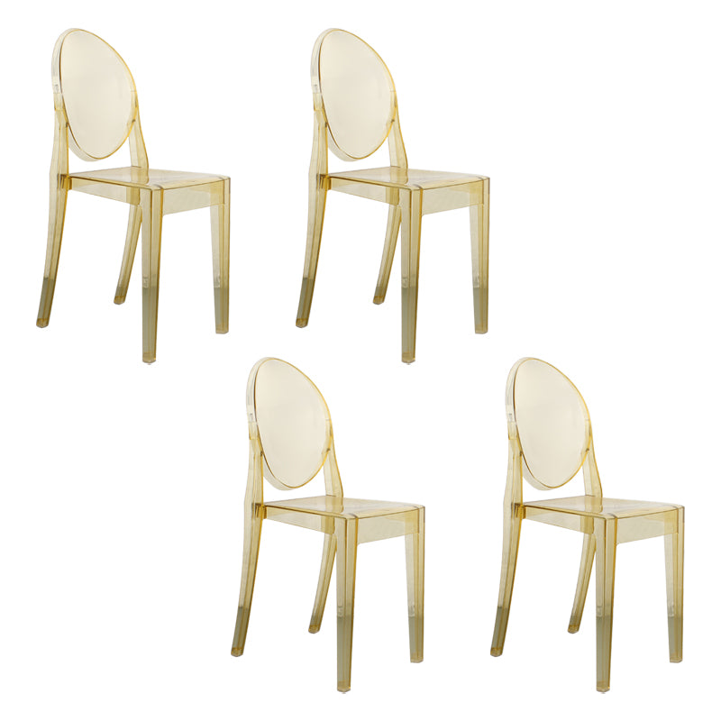 Ensemble de chaises en plastique de style scandinave, chaises de cuisine à manger et dos ouvert