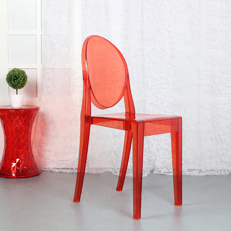 Ensemble de chaises en plastique de style scandinave, chaises de cuisine à manger et dos ouvert