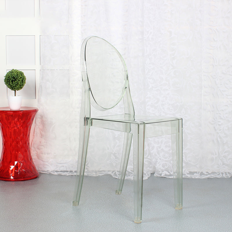 Ensemble de chaises en plastique de style scandinave, chaises de cuisine à manger et dos ouvert