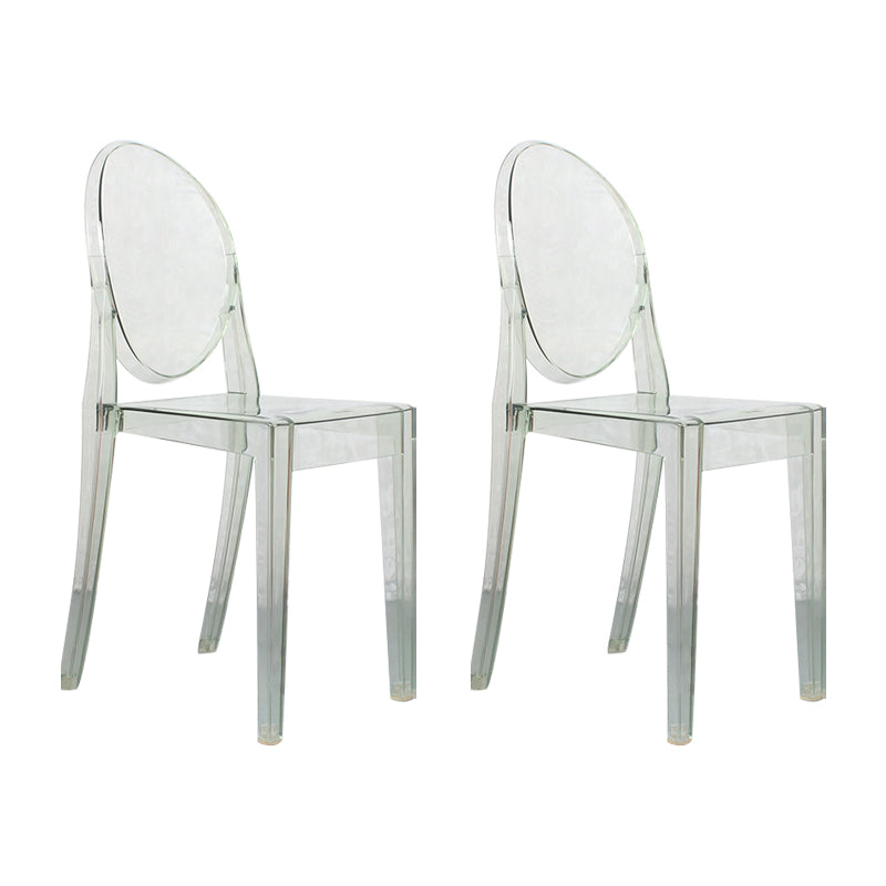 Ensemble de chaises en plastique de style scandinave, chaises de cuisine à manger et dos ouvert