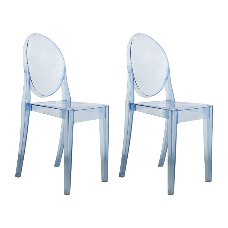 Ensemble de chaises en plastique de style scandinave, chaises de cuisine à manger et dos ouvert