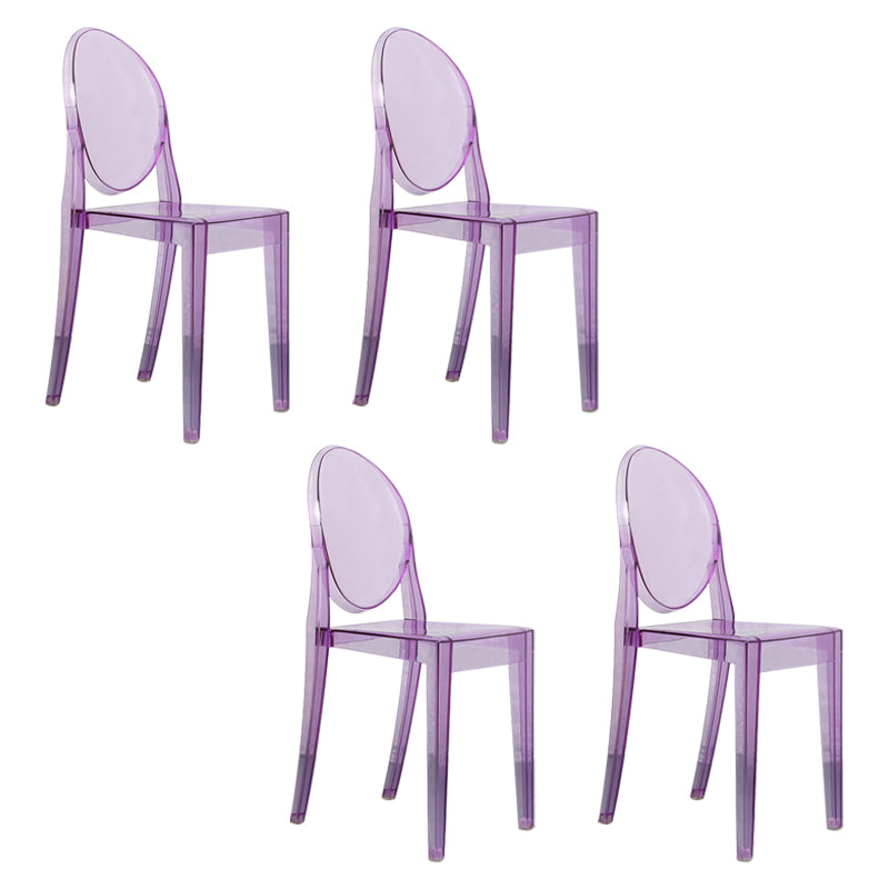 Ensemble de chaises en plastique de style scandinave, chaises de cuisine à manger et dos ouvert