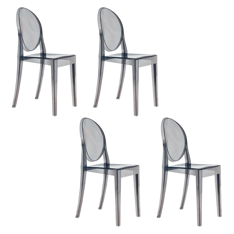 Ensemble de chaises en plastique de style scandinave, chaises de cuisine à manger et dos ouvert