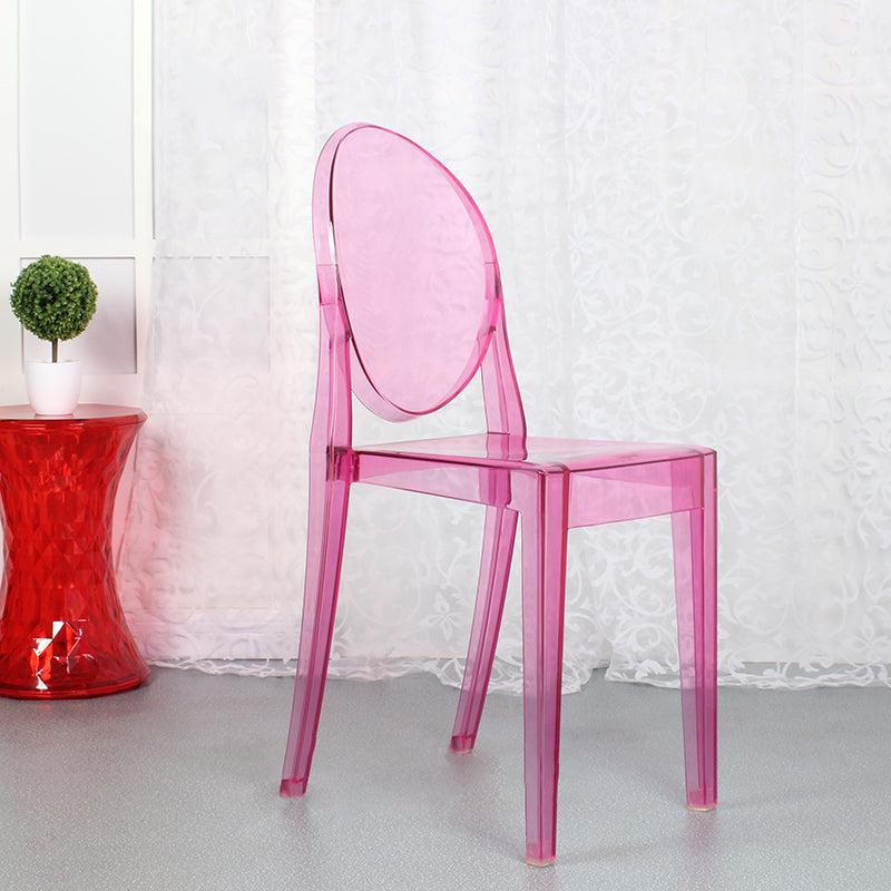 Ensemble de chaises en plastique de style scandinave, chaises de cuisine à manger et dos ouvert