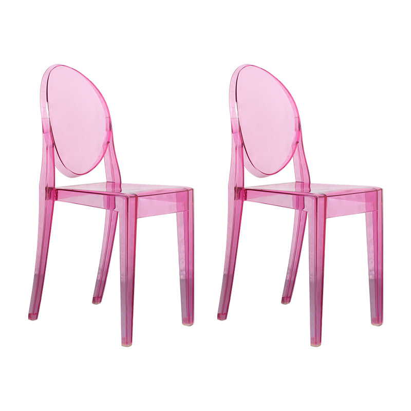 Ensemble de chaises en plastique de style scandinave, chaises de cuisine à manger et dos ouvert