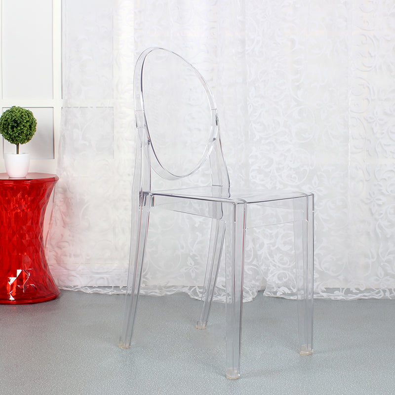 Ensemble de chaises en plastique de style scandinave, chaises de cuisine à manger et dos ouvert