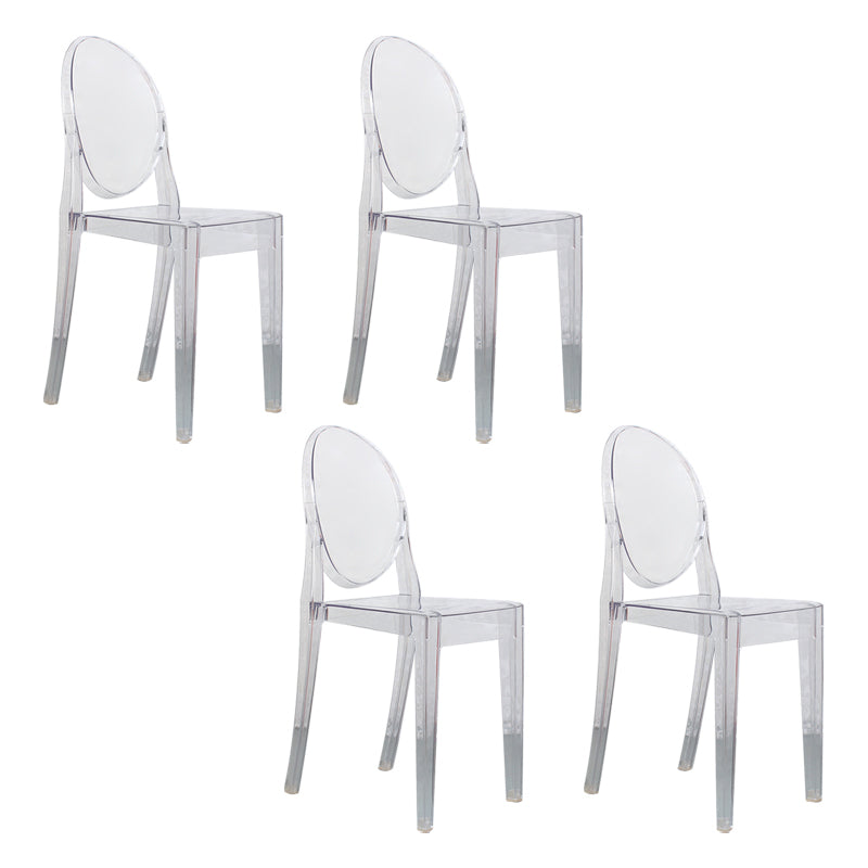Ensemble de chaises en plastique de style scandinave, chaises de cuisine à manger et dos ouvert