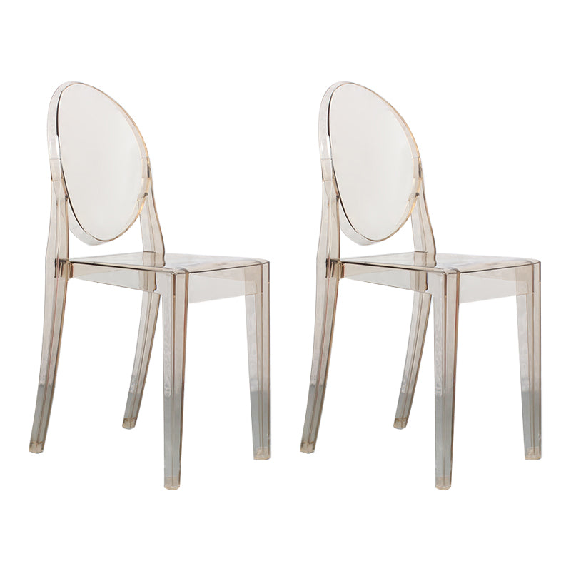 Ensemble de chaises en plastique de style scandinave, chaises de cuisine à manger et dos ouvert