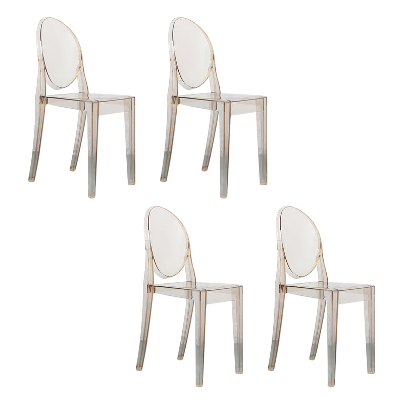 Ensemble de chaises en plastique de style scandinave, chaises de cuisine à manger et dos ouvert