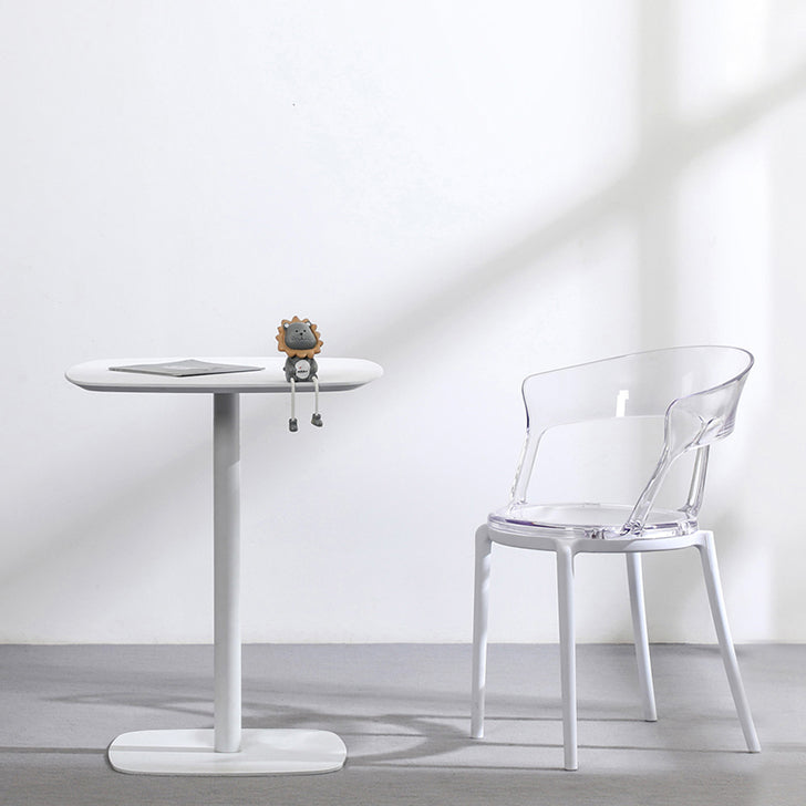 23.6-inch Square Shape Industrial Dining Table Three-Color Fixed Table with Wooden