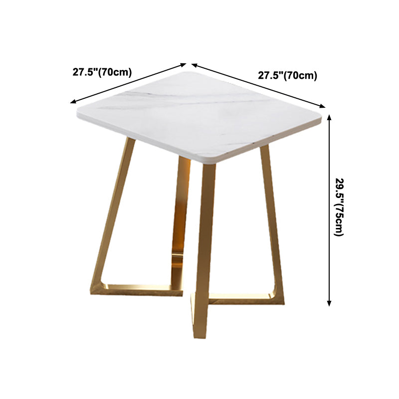 Quadratisch hölzerner weißer Esstisch Industrial Doppelpodesttisch für Esszimmer