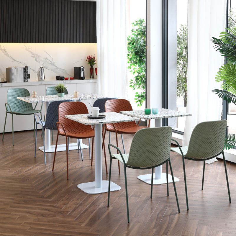 Mesa de comedor de estilo industrial, muebles de hogar de piedra para comedor