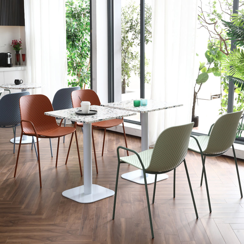 Mesa de comedor de estilo industrial, muebles de hogar de piedra para comedor