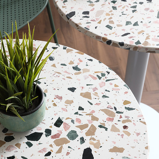 Mesa de comedor de estilo industrial, muebles de hogar de piedra para comedor