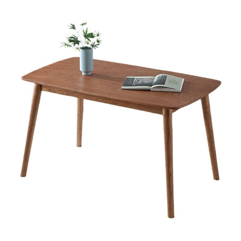 Glam vaste houten rechthoekige vorm eettafel bruine standaard eettafel voor keuken