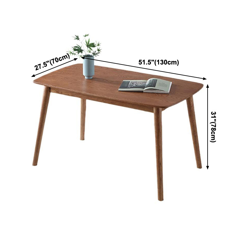 Glam vaste houten rechthoekige vorm eettafel bruine standaard eettafel voor keuken