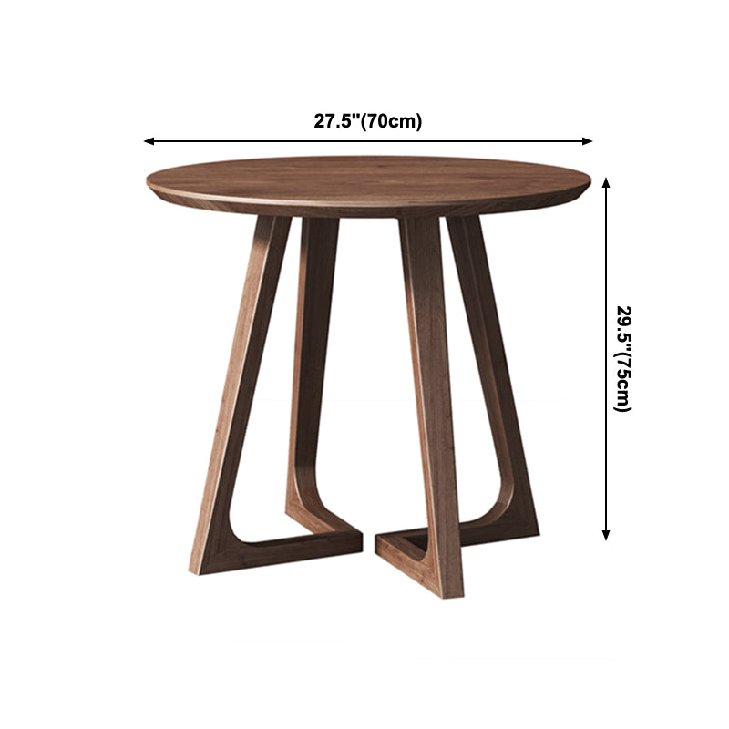 Table à manger ronde de style moderne, couleur bois, table fixe en frêne massif