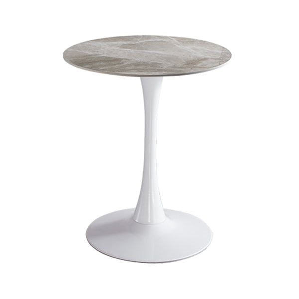 Moderner Stil runder Esstisch Sintered Stone Esstisch mit Tulpenbasis