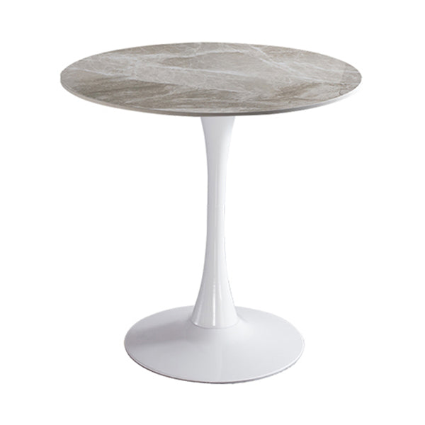 Moderner Stil runder Esstisch Sintered Stone Esstisch mit Tulpenbasis