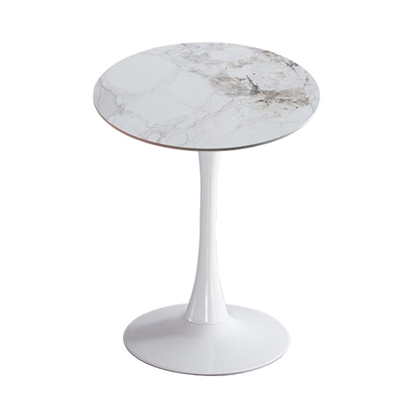 Moderner Stil runder Esstisch Sintered Stone Esstisch mit Tulpenbasis