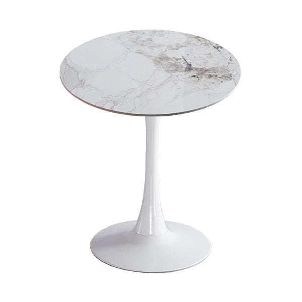 Moderner Stil runder Esstisch Sintered Stone Esstisch mit Tulpenbasis