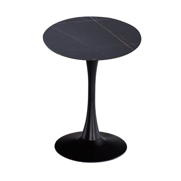 Moderner Stil runder Esstisch Sintered Stone Esstisch mit Tulpenbasis