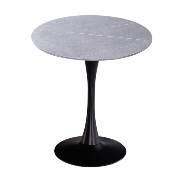 Moderner Stil runder Esstisch Sintered Stone Esstisch mit Tulpenbasis