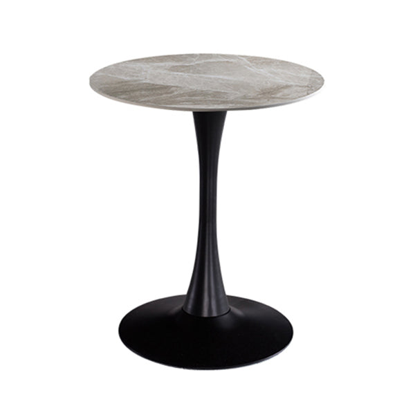 Moderner Stil runder Esstisch Sintered Stone Esstisch mit Tulpenbasis