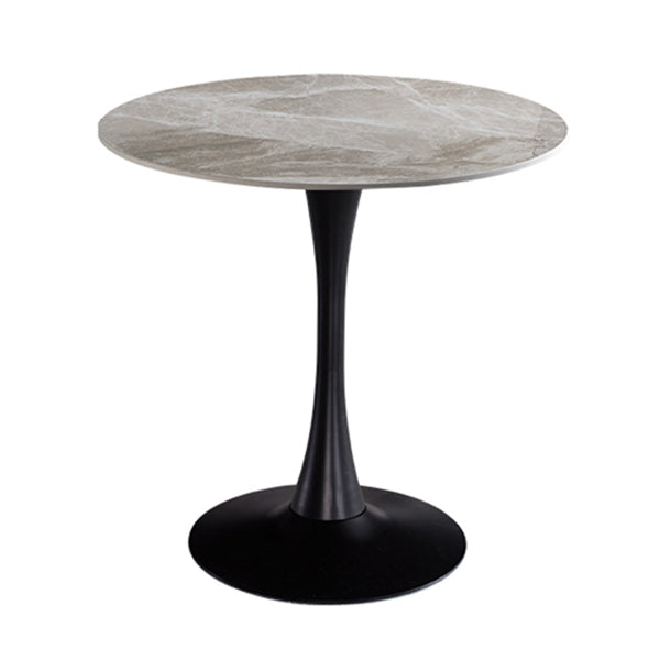 Moderner Stil runder Esstisch Sintered Stone Esstisch mit Tulpenbasis