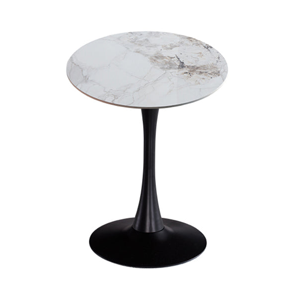 Moderner Stil runder Esstisch Sintered Stone Esstisch mit Tulpenbasis
